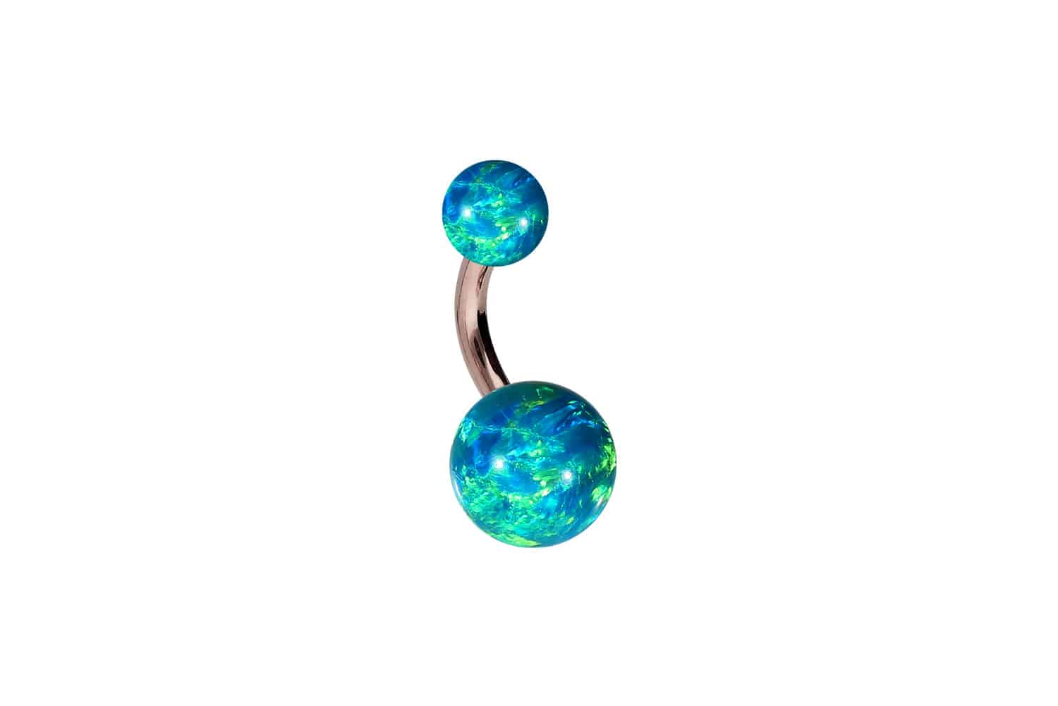 Chirurgenstahl Bananabell Piercing SYNTHETISCHE OPALE